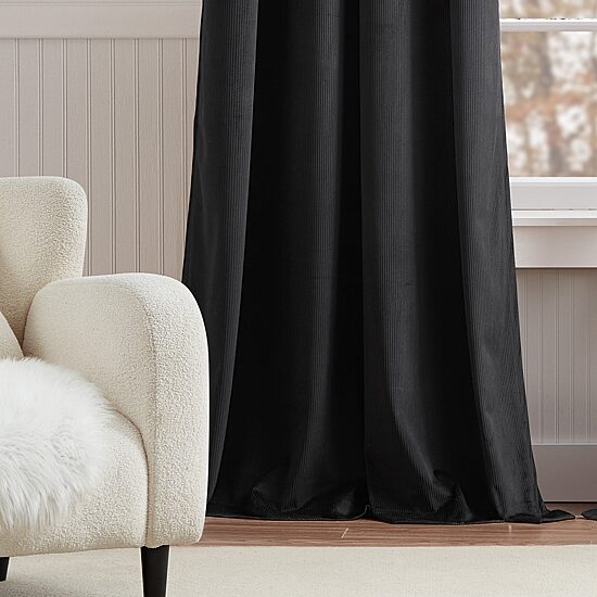 G.H. Bass & Co. Clark Grommet Top Blackout Set of 2 Curtain Panel