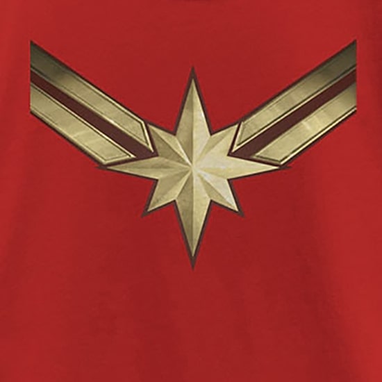 Little & Big Kid Girls Crew Neck Short Sleeve Regular Fit Captain Marvel Marvel Graphic T-Shirt