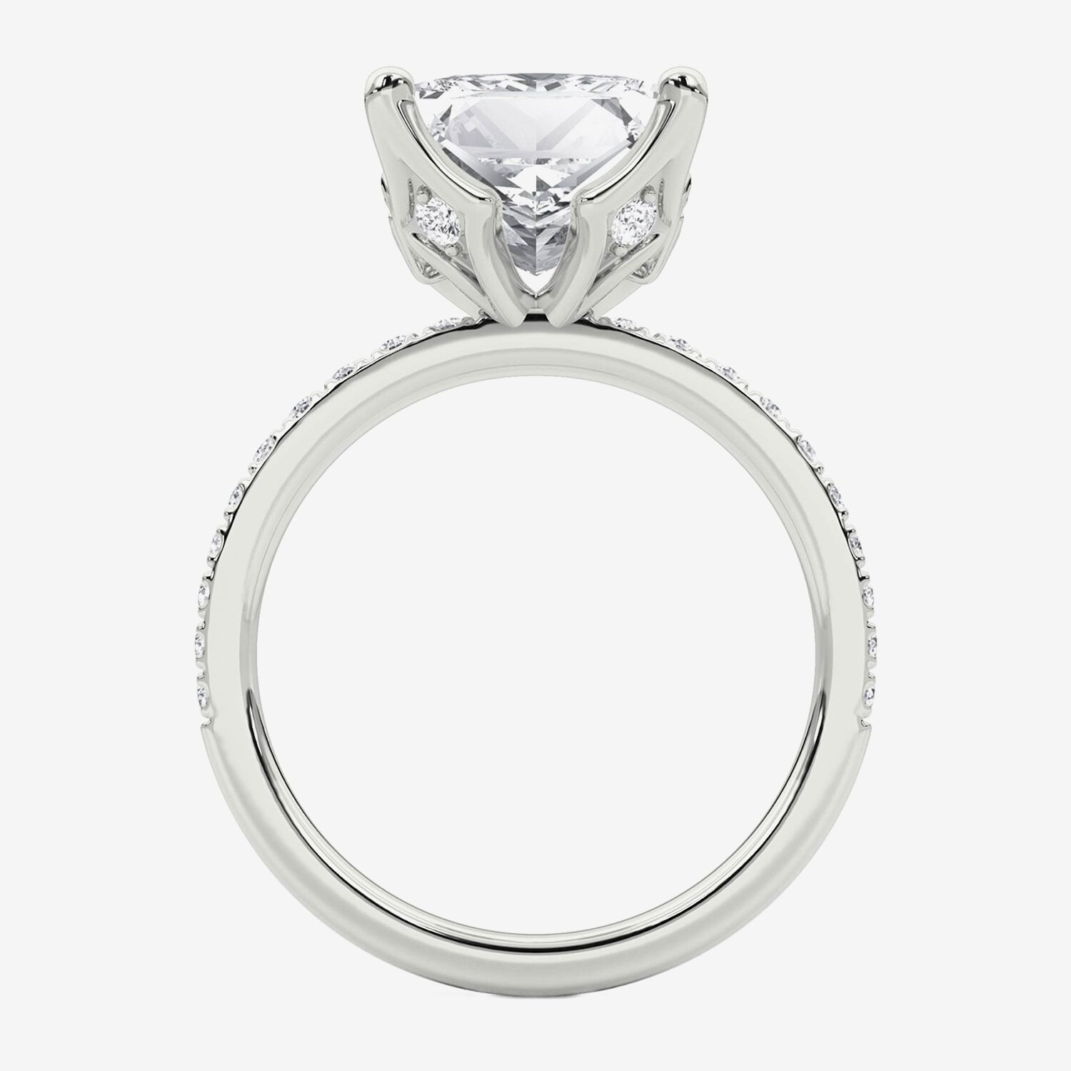 Grown Gorgeous (F / Vs2) Womens / Ct. T.W. Lab White Diamond 14K Gold Side Stone Engagement Ring