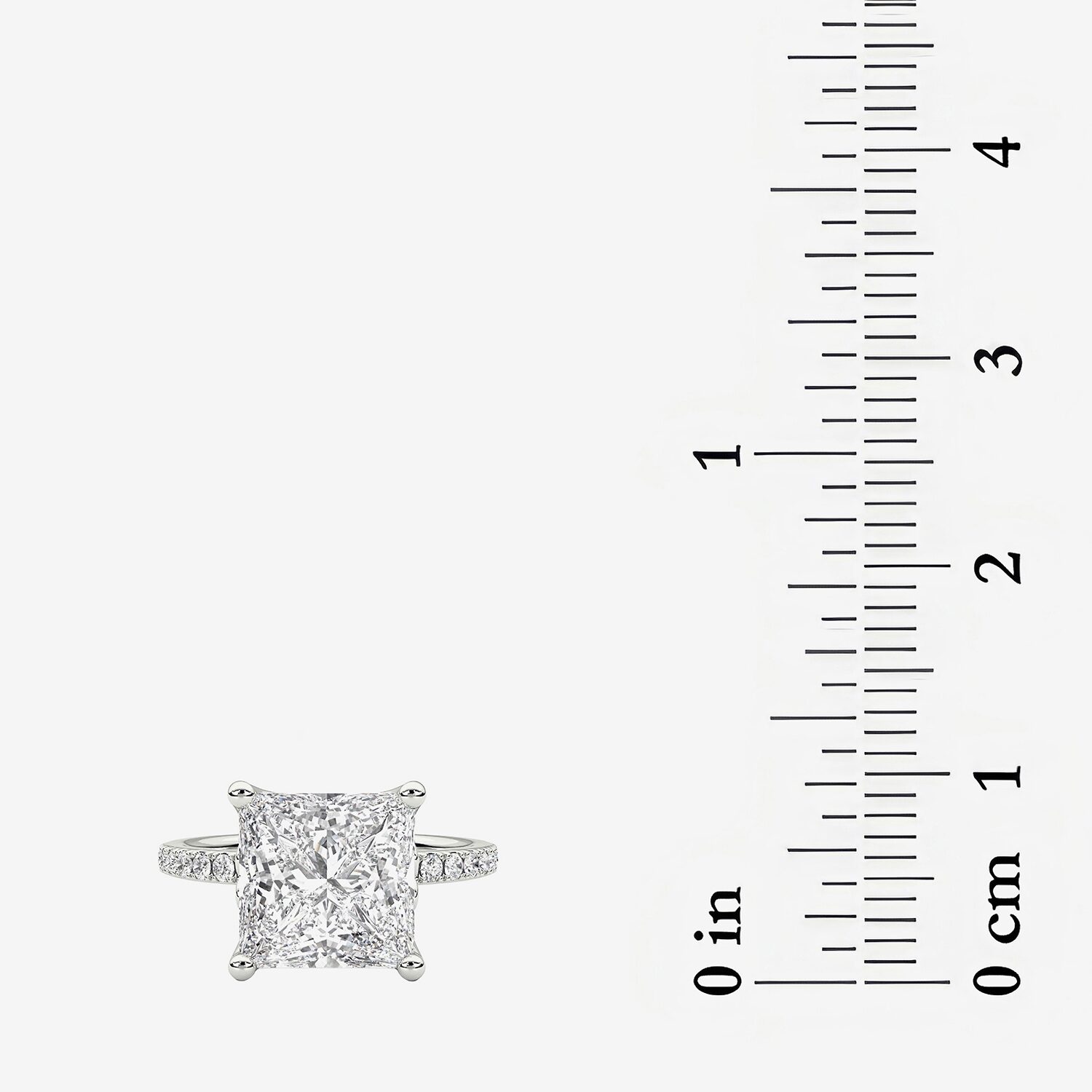 Grown Gorgeous (F / Vs2) Womens / Ct. T.W. Lab White Diamond 14K Gold Side Stone Engagement Ring