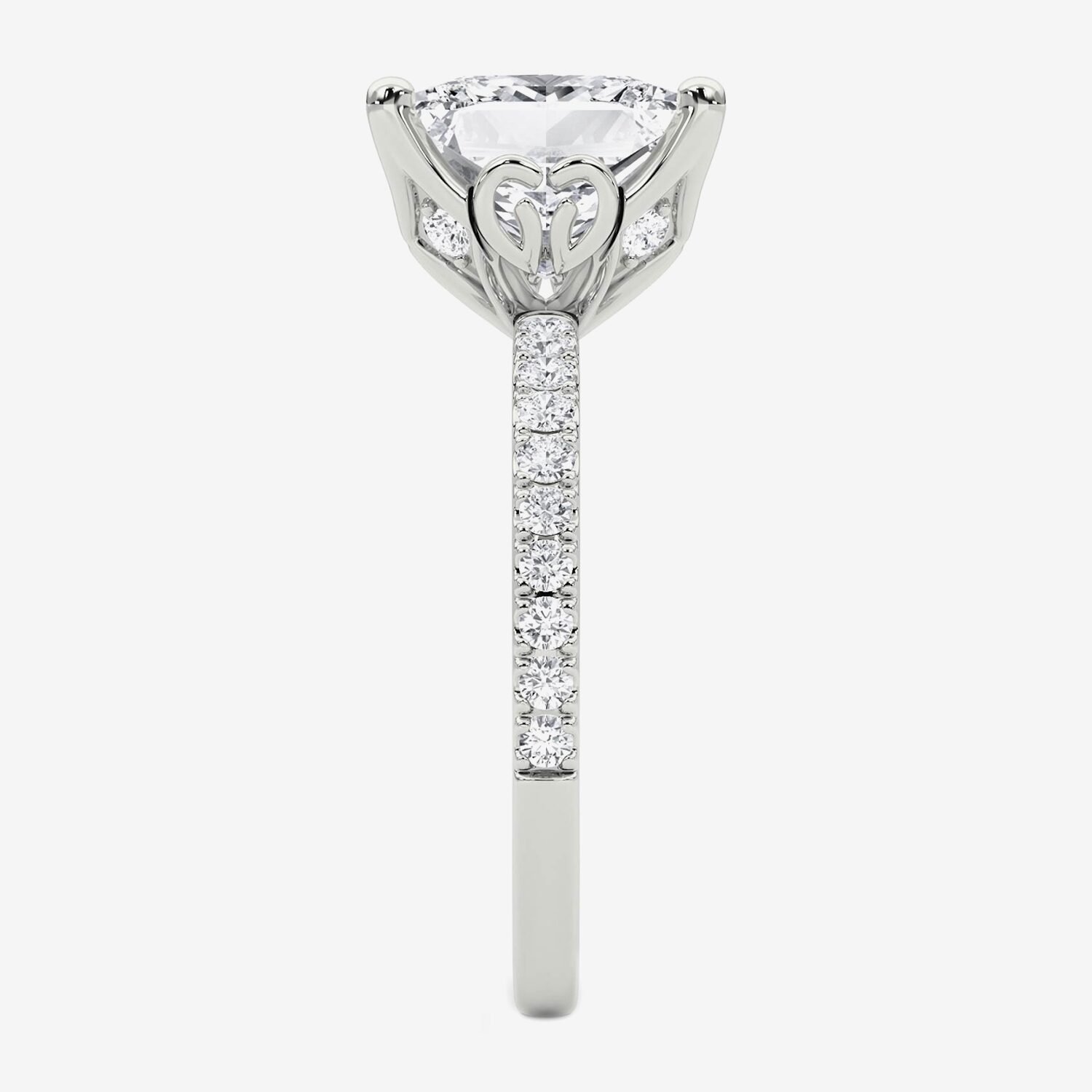 Grown Gorgeous (F / Vs2) Womens / Ct. T.W. Lab White Diamond 14K Gold Side Stone Engagement Ring
