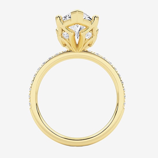 Grown Gorgeous (F / Vs2) Womens 4 7/8 Ct. T.W. Lab Grown White Diamond 14K Gold Marquise Side Stone Engagement Ring