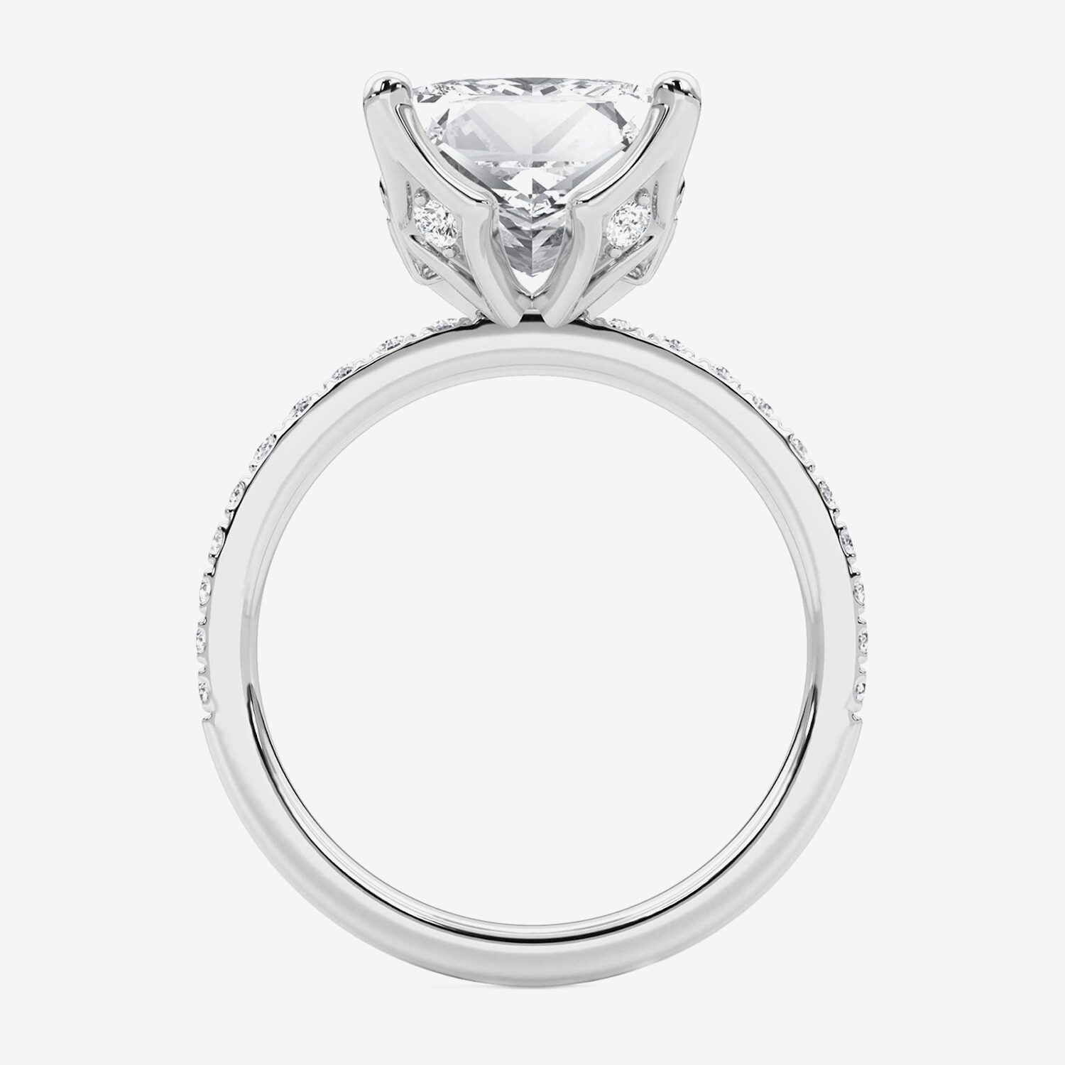 Grown Gorgeous (F / Vs2) Womens / Ct. T.W. Lab White Diamond 14K Gold Side Stone Engagement Ring