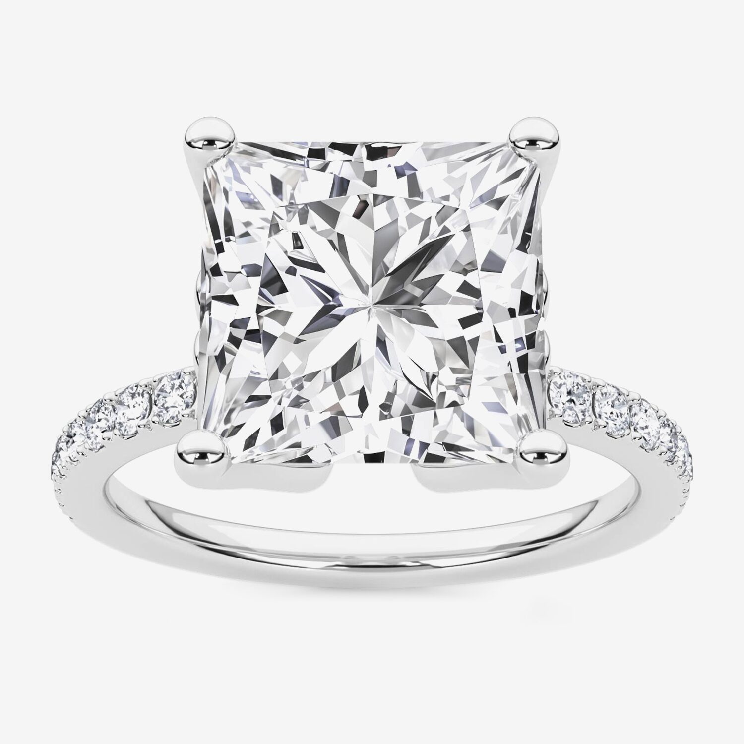 Grown Gorgeous (F / Vs2) Womens / Ct. T.W. Lab White Diamond 14K Gold Side Stone Engagement Ring