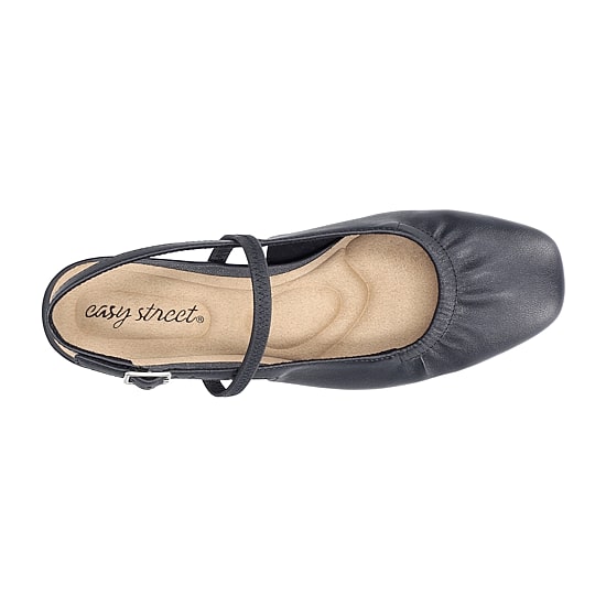 Easy Street Blake Womens Square Closed Toe Ballet Flats