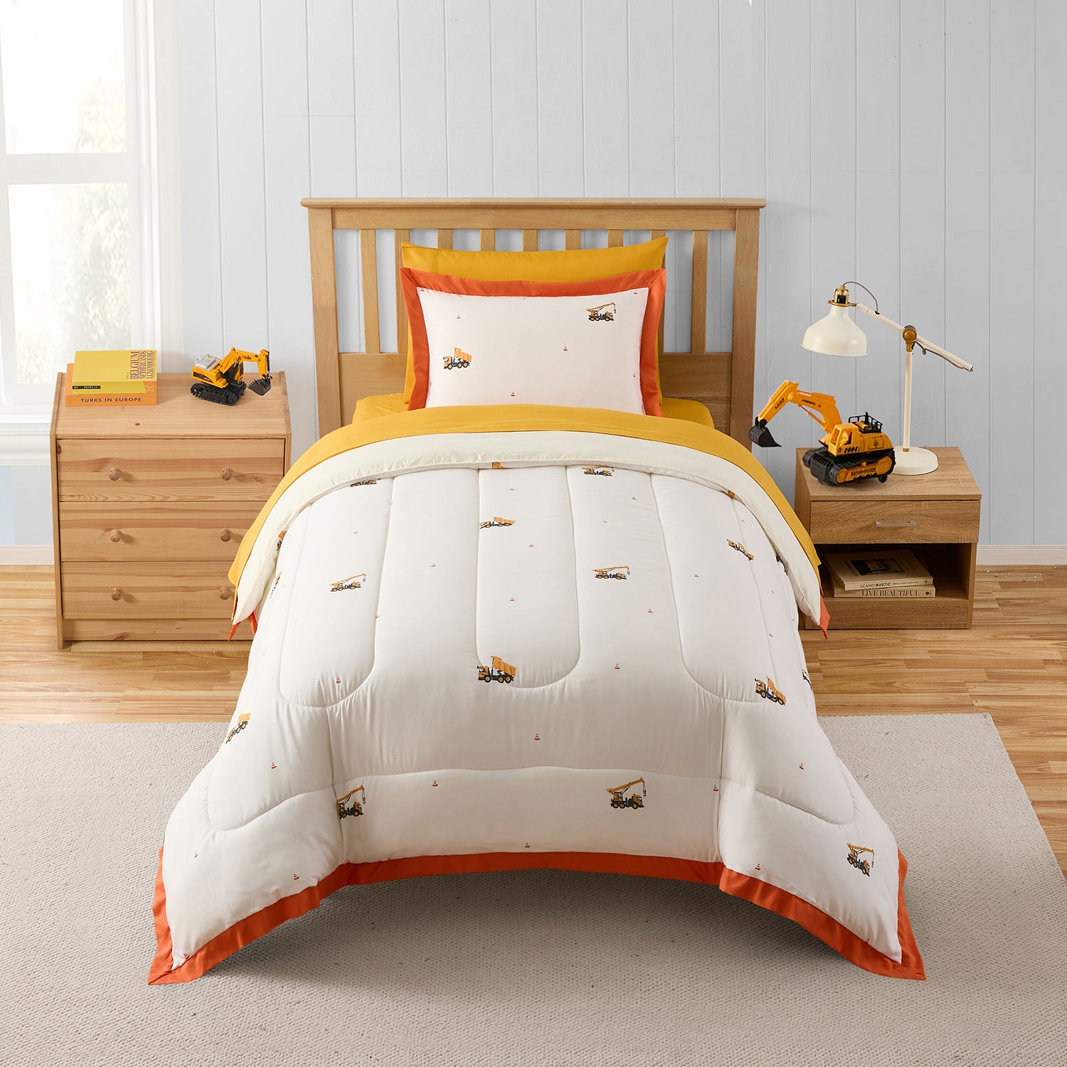 Sweet Home Collection Construction Cozy Kids Bedding Set Down Alternative Comforter Set