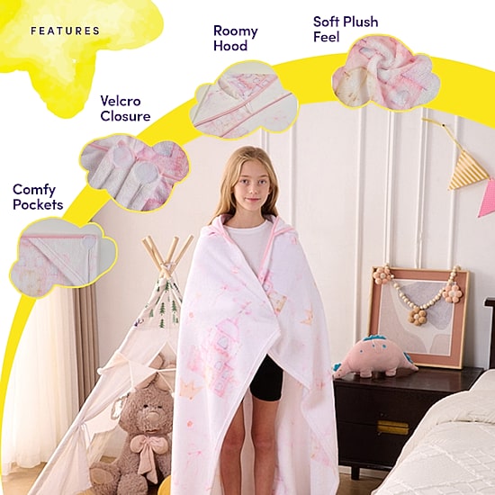 Sweet Home Collection Hooded Cozy Wearable Blanket