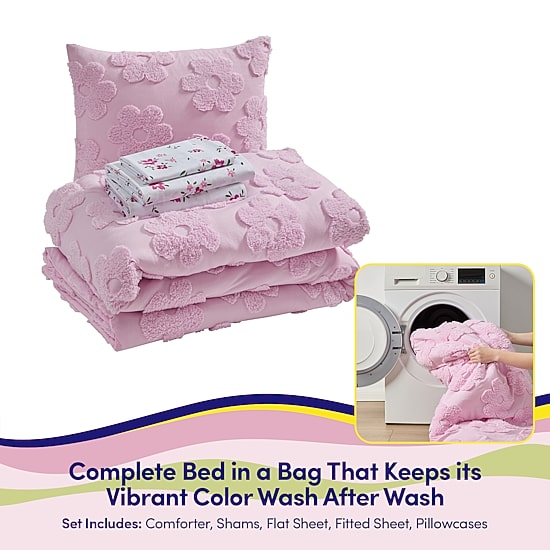 Sweet Home Collection Pheobe Floral Kids Bedding Set Down Alternative Comforter Set