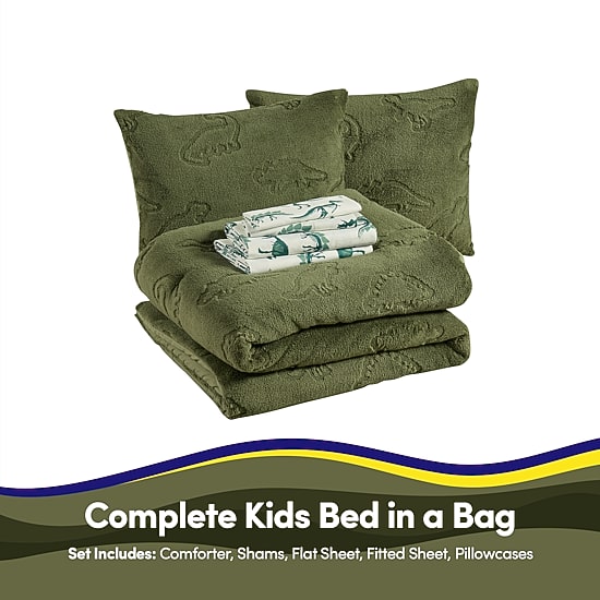 Sweet Home Collection Dino Den Cozy Kids Bedding Set Down Alternative Comforter Set