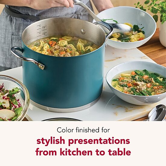 KitchenAid Color-Finished Stainless Steel 3-Ply Base 8-qt. Stockpot