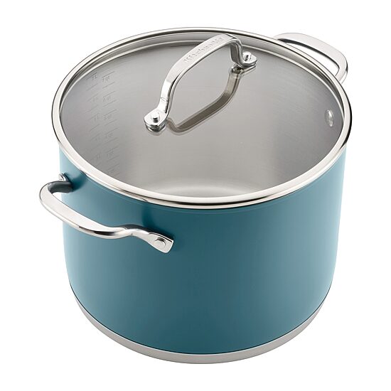 KitchenAid Color-Finished Stainless Steel 3-Ply Base 8-qt. Stockpot