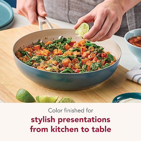 KitchenAid Color-Finished Stainless Steel 3-Ply Base 9.5" Frying Pan