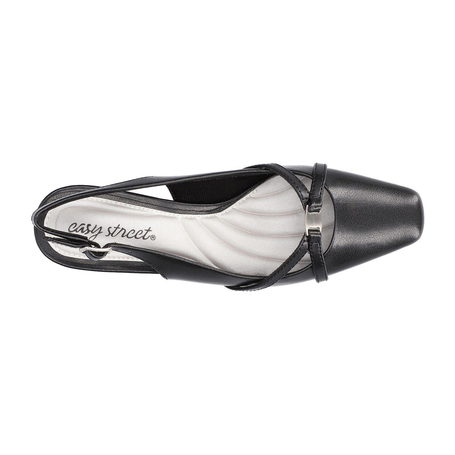 Easy Street Ridley Womens Square Closed Toe Sculptural Heel Pumps
