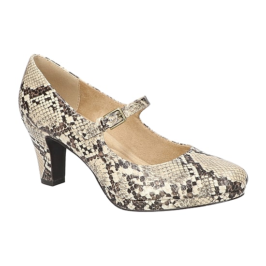 Easy Street Zest Womens Round Closed Toe Sculptural Heel Pumps
