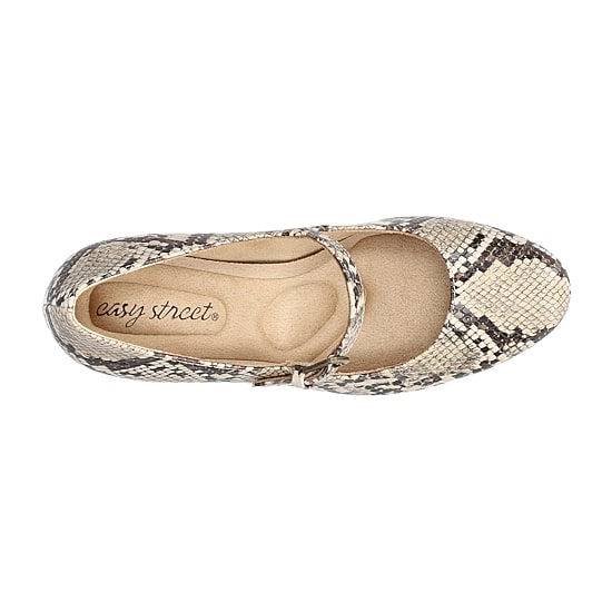 Easy Street Zest Womens Round Closed Toe Sculptural Heel Pumps