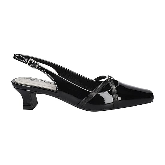Easy Street Ridley Womens Square Closed Toe Sculptural Heel Pumps