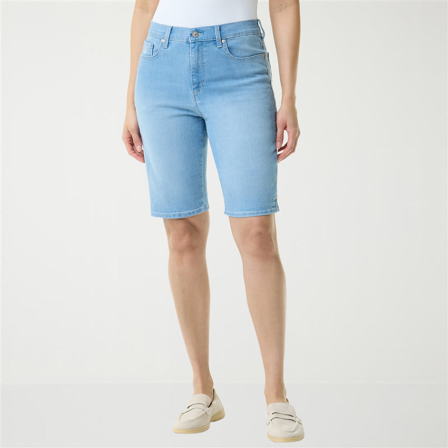 Gloria Vanderbilt Womens Amanda Denim Bermuda Short