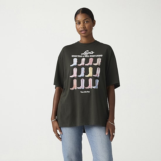 Levi's® Womens Crew Neck Elbow Sleeve T-Shirt