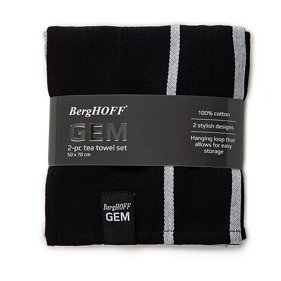 BergHOFF Gem Black 2-pc. Kitchen Towel