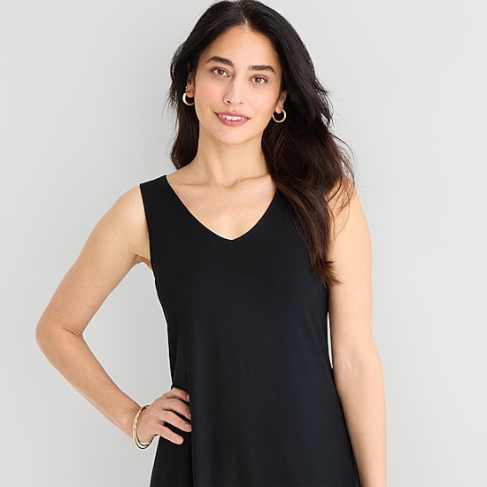 St. John's Bay Womens Tall V Neck Sleeveless Floral A-Line Dress