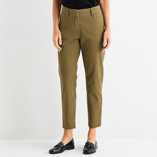 Liz Claiborne Emma Womens Slim Mid Rise Ankle Pant