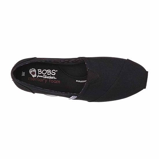 Skechers Bobs Plush Peace And Love Womens Round Closed Toe Slip-On Shoe