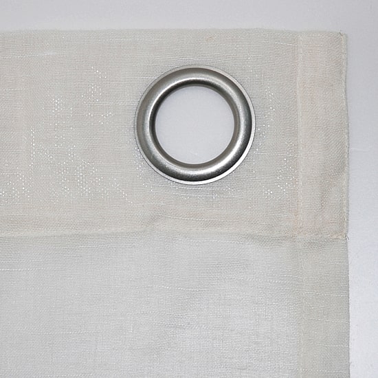 Archaeo Akari Slub Textured Linen Blend Grommet Top Sheer Single Curtain Panel