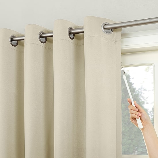 Sun Zero Evan Blackout Grommet Top Single Patio Door Curtain