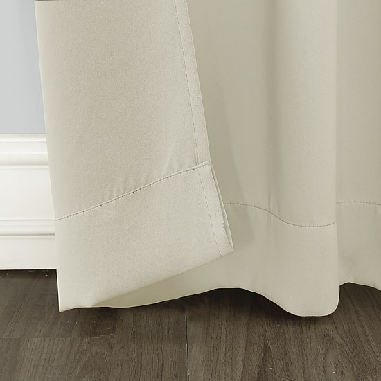 Sun Zero Evan Blackout Grommet Top Single Patio Door Curtain