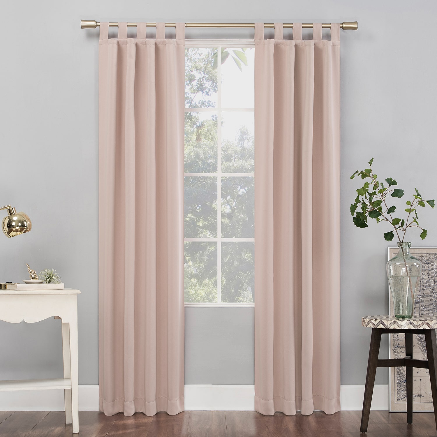 Sun Zero Evan Tab Top Energy Saving Blackout Single Curtain Panel