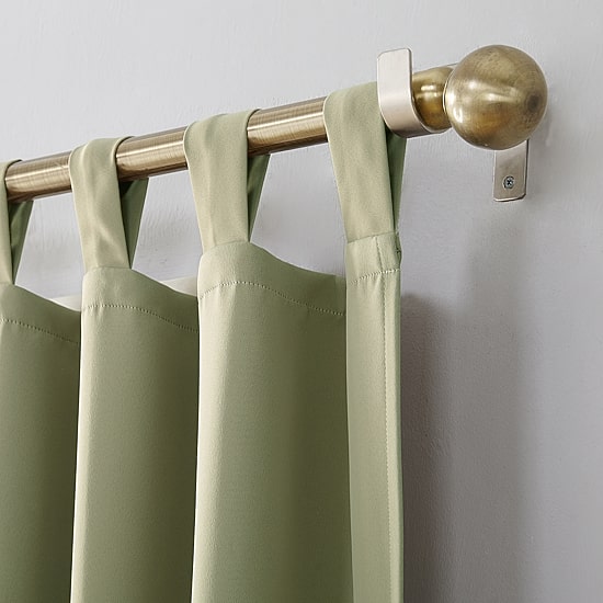 Sun Zero Evan Tab Top Energy Saving Blackout Single Curtain Panel