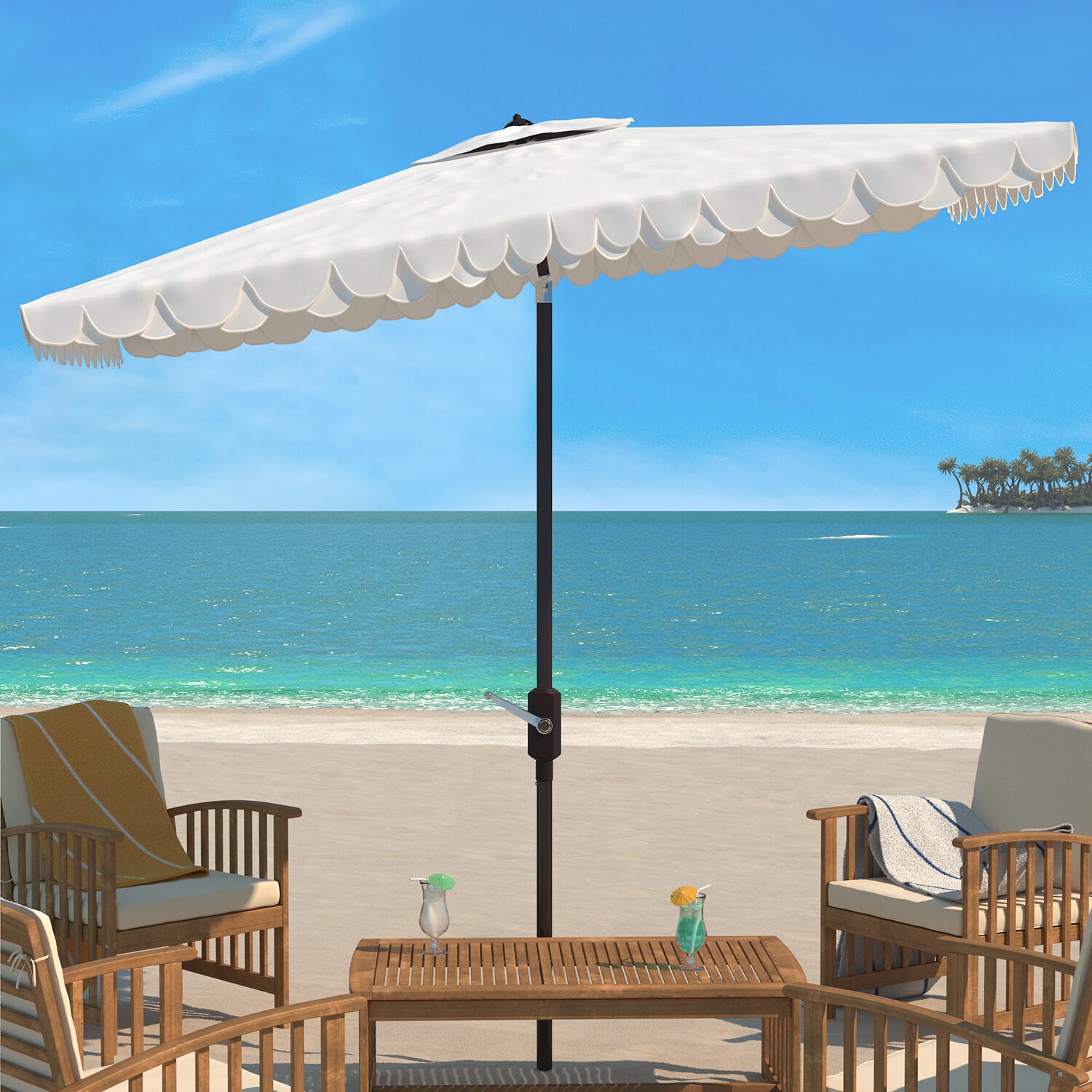 Safavieh Elegant Patio Collection Umbrella
