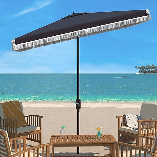 Safavieh Milan Fringe Patio Collection Patio Umbrella