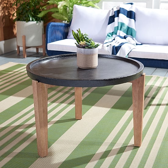Safavieh Valton Collection Weather Resistant Concrete Side Table