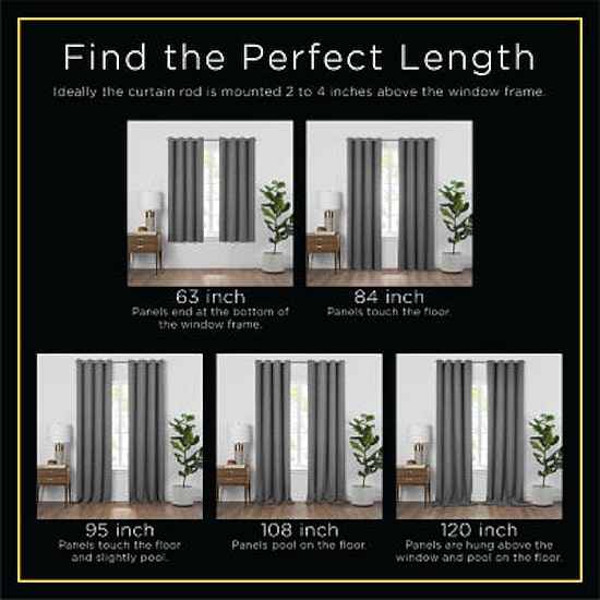 Eclipse Kerry Ogee Rod Pocket Energy Saving Blackout Set of 2 Curtain Panel