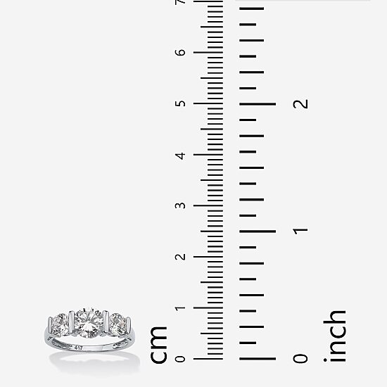 DiamonArt® Womens 2 1/2 CT. T.W. White Cubic Zirconia 10K Gold Round Engagement Ring