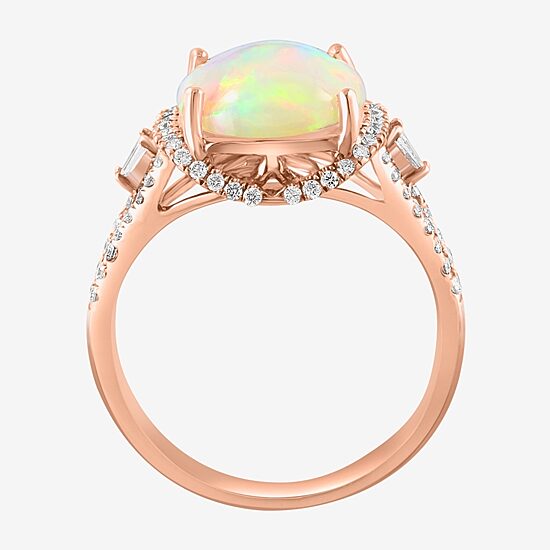 Effy Final Call Limited Quantities! Womens 3/8 CT. T.W. Genuine White Opal 14K Gold Cocktail Ring