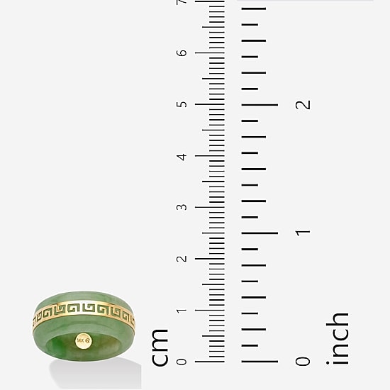 9M Genuine Jade 14K or 10k Gold Band