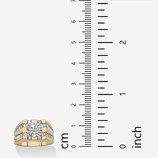 Mens 2 CT. T.W. Cubic Zirconia 14K Gold Over Brass Round Fashion Ring