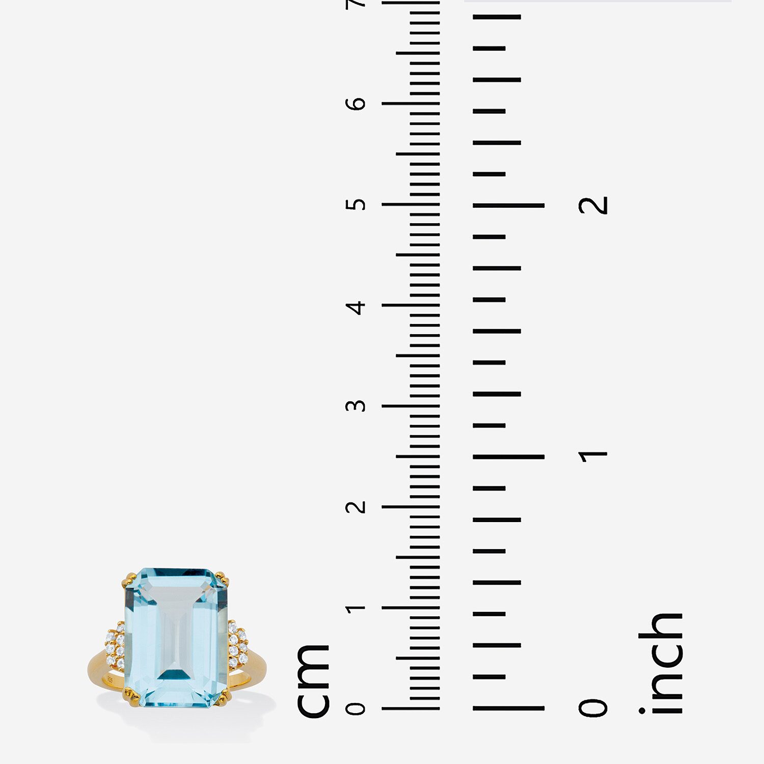 Womens Genuine Blue Topaz 18K Gold Over Silver Cocktail Ring