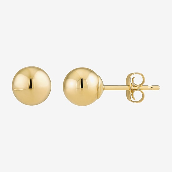 10K Gold 7mm Ball Stud Earrings