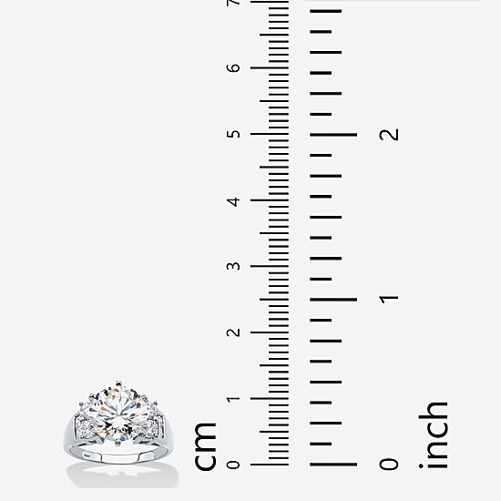 DiamonArt® Womens 4 3/4 CT. T.W. White Cubic Zirconia 10K White Gold Engagement Ring