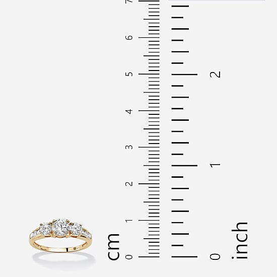 DiamonArt® Womens 1 7/8 CT. T.W. White Cubic Zirconia 10K Gold Engagement Ring