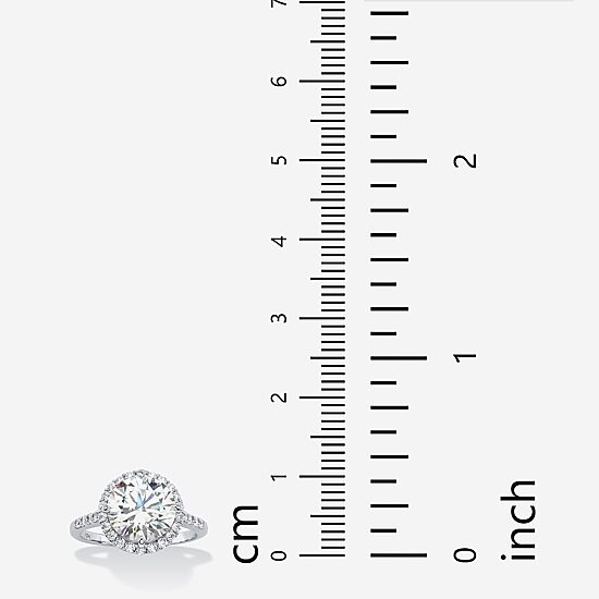 DiamonArt® Womens 4 1/2 CT. T.W. White Cubic Zirconia 10K White Gold Engagement Ring