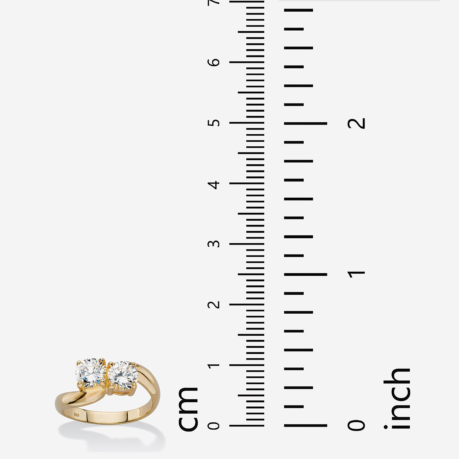 DiamonArt® Womens 2 CT. T.W. White Cubic Zirconia 14K Gold Over Silver Cocktail Ring