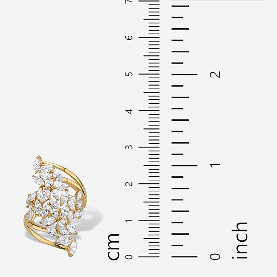 DiamonArt® Womens 4 1/4 CT. T.W. White Cubic Zirconia 14K Gold Over Silver Cocktail Ring