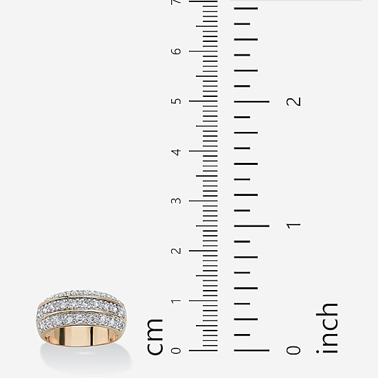 Womens 1 3/4 CT. T.W. Cubic Zirconia 14K Gold Over Brass Engagement Ring