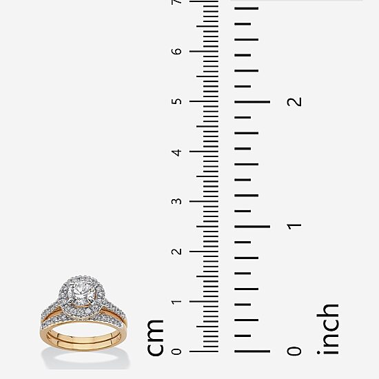 Womens 1 3/4 CT. T.W. Cubic Zirconia 18K Gold Over Brass Bridal Set