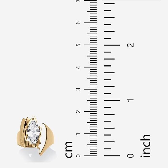 DiamonArt® Womens 2 1/2 CT. T.W. White Cubic Zirconia Stainless Steel Cocktail Ring