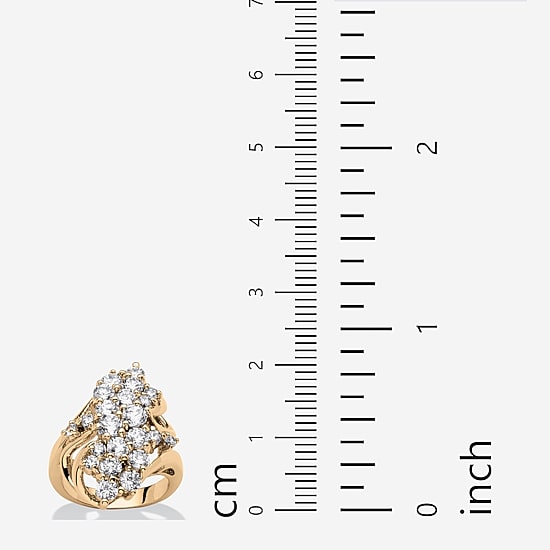Womens 3 1/2 CT. T.W Cubic Zirconia 14K Gold Over Brass Cocktail Ring